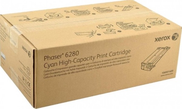 Картридж Xerox 106R01400 оригинальный для Xerox Phaser 6280, cyan, увеличенный (5900 страниц)