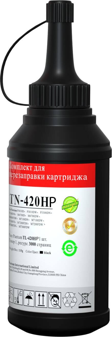 Заправочный комплект Pantum TN-420HP замена TN-420H (чип + тонер) оригинальный для Pantum P3010D/ P3010DW/ P3300D/ P3300DN/ P3300DN(RU)/ P3300DW, 3000 стр.