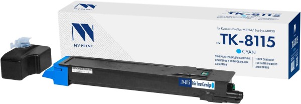 Картридж NV Print TK-8115C (NV-TK8115C) Cyan для Kyocera Ecosys M8124/ EcoSys M8130, голубой, 6000 стр.