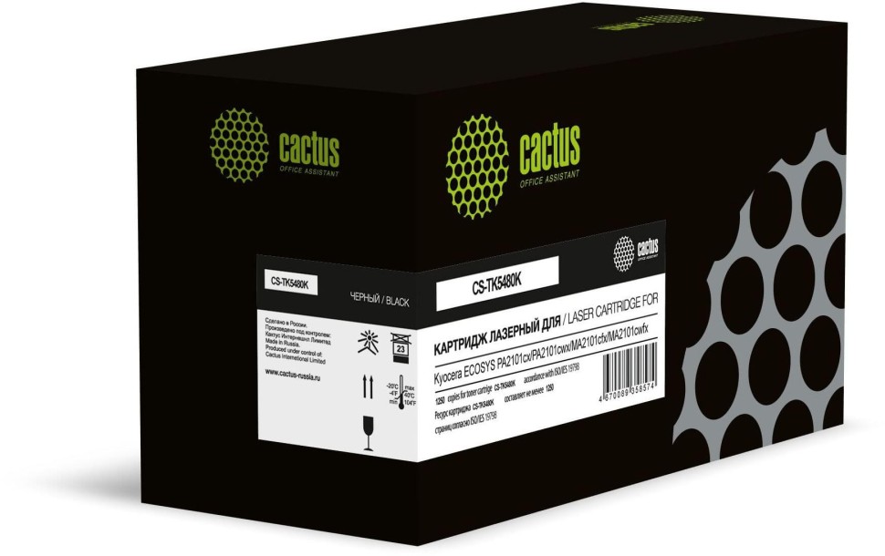 Картридж Cactus TK-5480K (CS-TK5480K) Black для Kyocera ECOSYS PA2101cx/ PA2101cwx/ MA2101cfx/ MA2101cwfx, чёрный, 1250 стр.