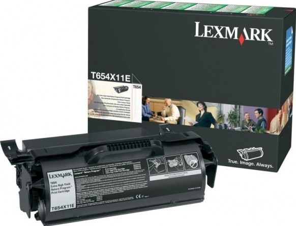 Картридж Lexmark T654X11E оригинальный для Lexmark T654/ T656/ X654/ X656/ X658, Return Program, black, увеличенный, 36000 стр.