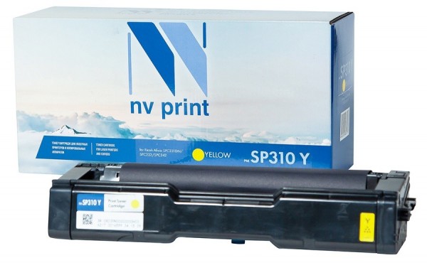 Картридж NV Print SP310 Yellow для принтеров Ricoh Aficio SPC231DN/ SPC232/ SPC242, 2500 страниц