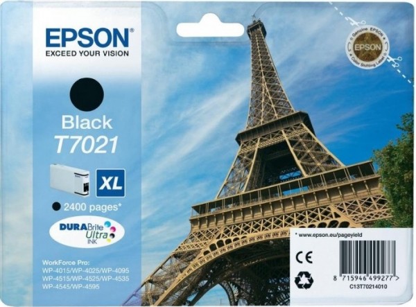 Epson C13T70214010 оригинальный картридж для Epson WP 4000/4500 Series Ink XL, Black, 2.4k