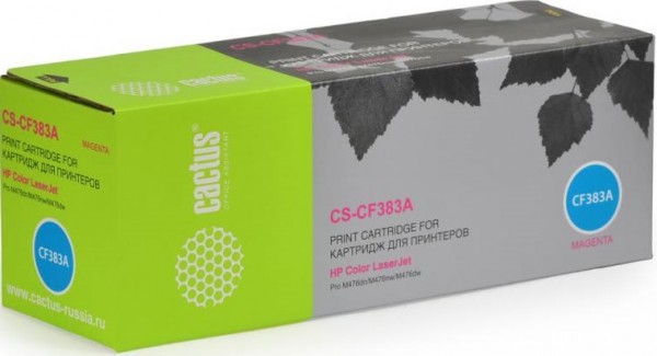 Cactus CF383A Картридж CS-CF383A пурпурный для принтеров HP LJ Pro M476dn/ M476nw/ M476dw, 2 700 стр.