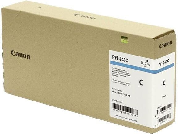 Картридж Canon PFI-740C 4770C001 оригинальный для Canon ImagePrograf TZ-30000/ TZ-32000, голубой (cyan), 700 мл