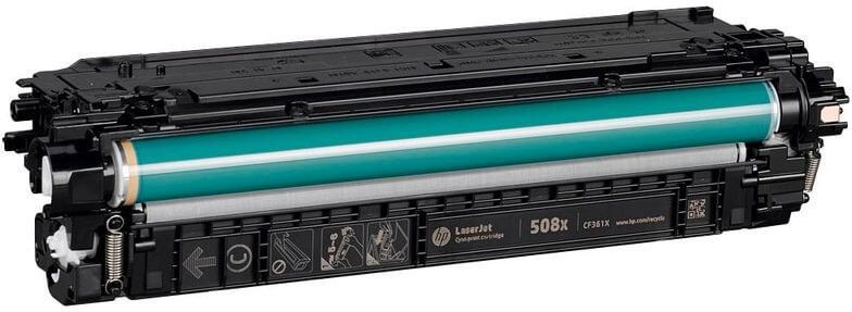 Картридж HP CF361X (508X) оригинальный Cyan в технологической упаковке для принтера HP Color LaserJet Enterprise M552dn/ M553dn/ M553n/ M553x, 9500 страниц
