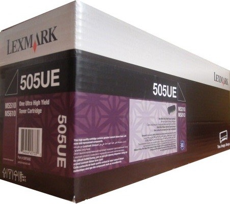 Картридж Lexmark 505U 50F5U00/50F5U0E оригинальный для Lexmark MS510/ MS610, Return Program, black, увеличенный 20000 стр.