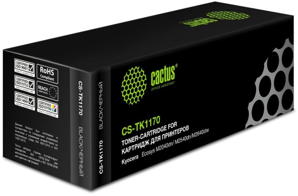 Картридж Cactus TK-1170 (CS-TK1170) для Kyocera Ecosys M2040dn/ M2540dn/ M2640idw, чёрный 7200 стр.