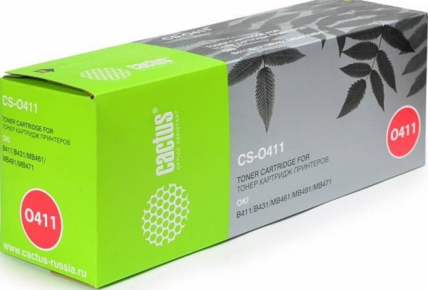 Картридж Cactus CS-O411 (CS-O411) для принтеров Oki B411/ B431 черный 3000 страниц