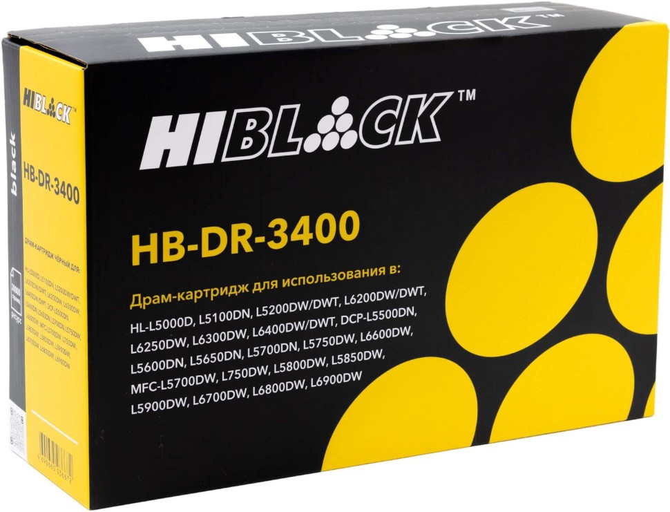 Драм-юнит Hi-Black DR-3400 (HB-DR-3400) для Brother HL-L5000/ 5100/ 5200/ 6250/ 6300/ 6400, 30K