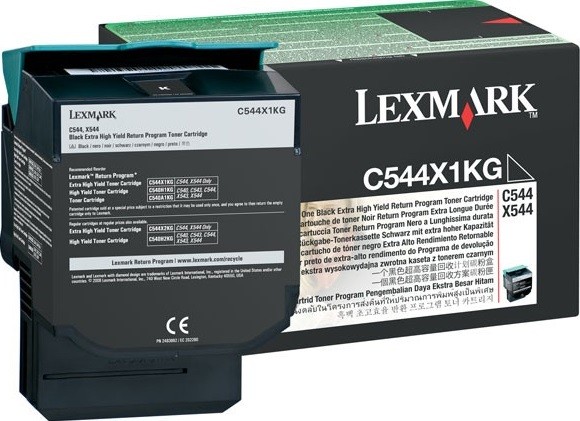 Картридж Lexmark C544X1KG оригинальный для Lexmark C544, Return Program, black, увеличенный, 6000 стр.