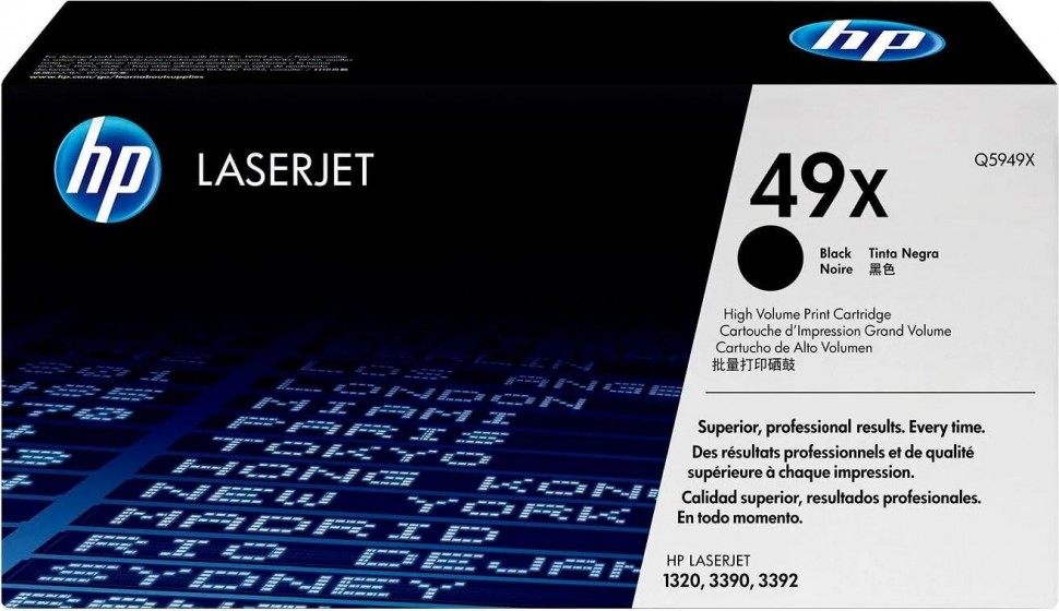 Картридж HP Q5949X (49X) оригинальный для принтера HP LaserJet 1320/ 1320n/ 1320nt/ 1320nw/ 3390/ 3392 black, 6000 страниц