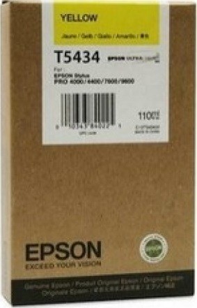 C13T543400 Картридж Epson T5434 для Stylus Pro 7600/9600 (желтый)