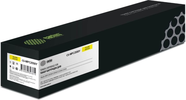 Картридж Cactus MP C2550E 841199 (CS-MPC2550Y) Yellow для Ricoh MP C2030/ C2050/ C2530/ C2550, жёлтый, 5500 стр.