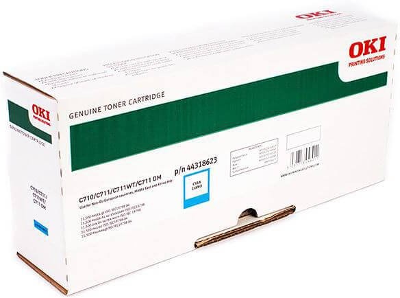 Картридж OKI (44318623) оригинальный для принтера OKI C711/ C710, голубой, 11500 стр.
