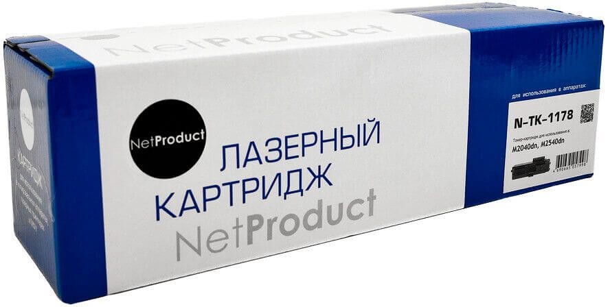 Тонер-картридж NetProduct TK-1178 (N-TK-1178) Asia (с чипом) для Kyocera M2040dn/ M2540dn 7,2K