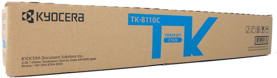 Картридж Kyocera TK-8110C (1T02P3CAX0) ASIA Cyan оригинальный для Kyocera ECOSYS M8124cidn/ M8130cidn, голубой, 6000 стр.