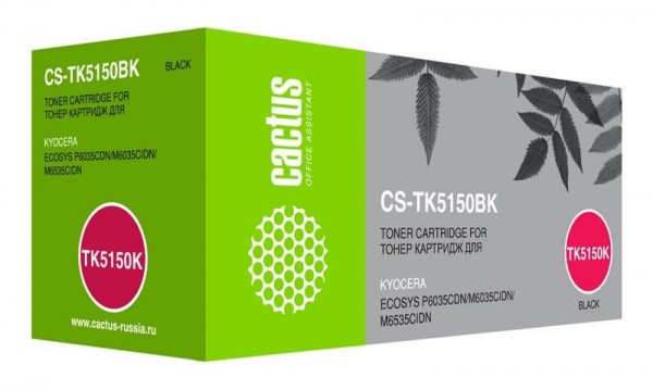 Картридж лазерный Cactus TK-5150BK (CS-TK5150BK) для Kyocera Ecosys M6035cidn/ P6035cdn черный, 12000 стр.