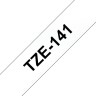 Картридж Brother TZE-141 (TZe141) оригинальный для Brother P-Touch, лента 18мм*8м, чёрный на прозрачном