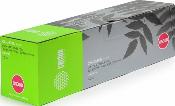 Картридж Cactus CS-O530BK (CS-O530BK) для принтеров Oki C530 черный 5000 страниц