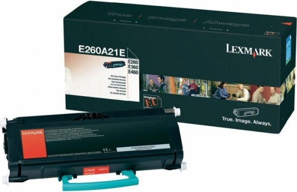 Картридж Lexmark E260A21E оригинальный для Lexmark E260/ E360/ E460/ E462, black, 3500 стр.