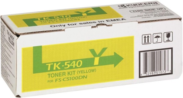 Картридж Kyocera TK-540Y (1T02HLAEU0) оригинальный для принтера Kyocera FS-C5100DN yellow, 4000 страниц