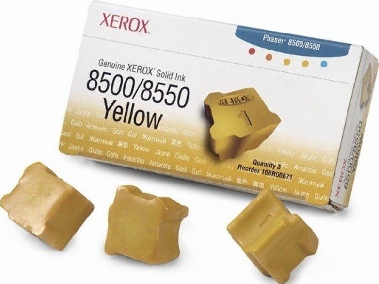 Картридж Xerox 108R00671 для Xerox Phaser 8500/8550 yellow оригинальный увеличенный (131 мл)