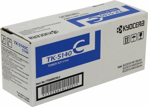 Картридж Kyocera TK-5140C (1T02NRCNL0) оригинальный для принтера Kyocera P6130cdn/M6x30cdn cyan (5000 стр.)