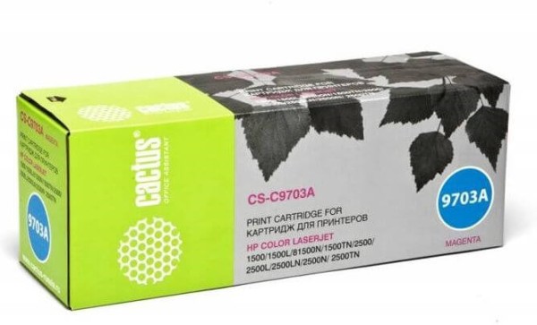 Картридж Cactus C9703AR (CS-C9703AR) для принтеров HP Color LaserJet 2550/ 1500/ 2500 пурпурный 4000 страниц