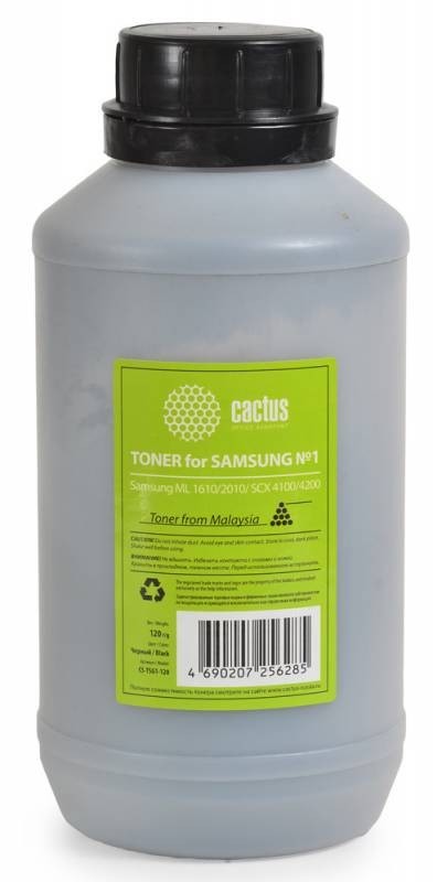 Тонер Cactus CS-TSG1-120 черный флакон 120гр. для принтера Samsung ML 1610/2010/SCX 4100/4200