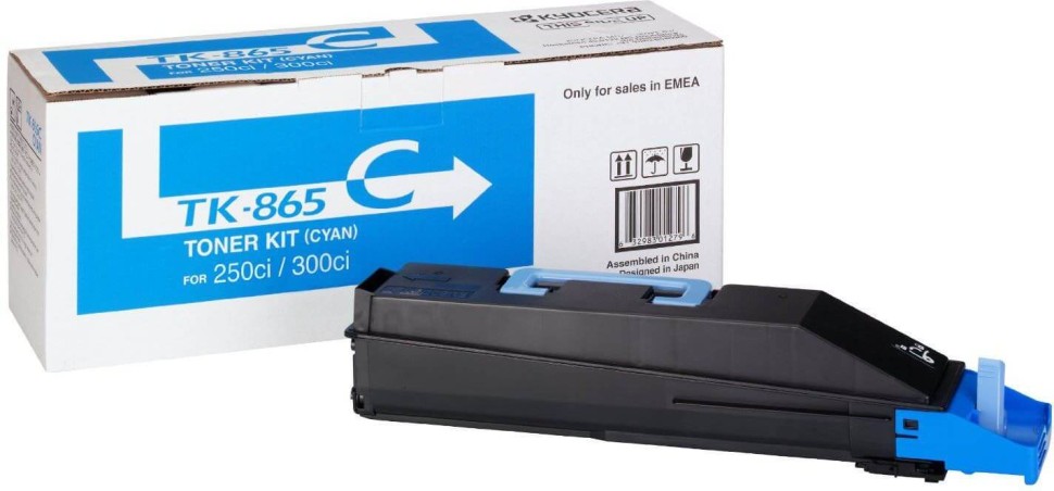 Картридж Kyocera TK-865C (1T02JZCEU0) оригинальный для принтера Kyocera TASKalfa 250ci/ 300ci cyan, 12000 страниц