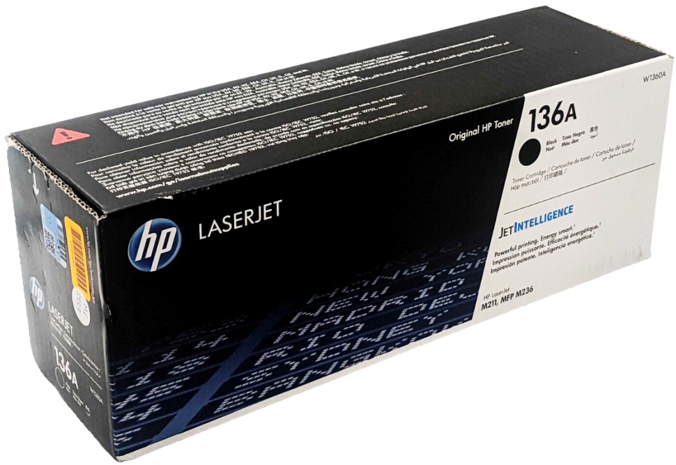 Картридж HP W1360A (136A) оригинальный для принтера HP LaserJet M211d/ M211dw/ M236d/ M236dw, черный, 1150 страниц