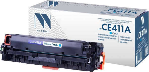 Картридж NV Print CE411A Cyan для принтеров HP CLJ Color M351/ M375/ M451/ M475 (2600k)