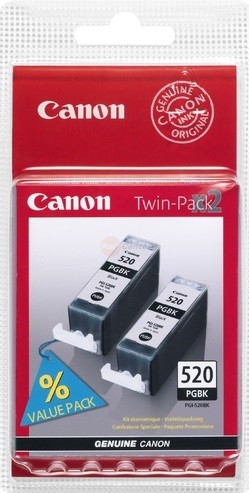 2932B012 Canon PGI-520BK Картридж для Canon PIXMA iP3600/4600/MP540/620, Черный, 2*19 мл, 2 шт. в уп-ке