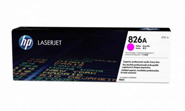 Картридж HP CF313A (826A) оригинальный Magenta для принтера HP Color LaserJet Enterprise M855dn/ M855x+/ M855xh, 31500 страниц