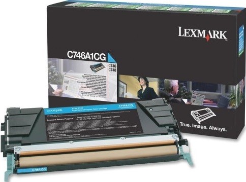 Картридж Lexmark C746A1CG оригинальный для Lexmark C746/ C748/ X746/ X748, Return Program, cyan, 7000 стр.
