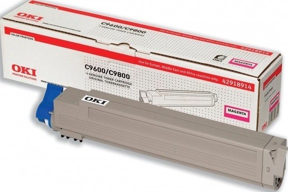 Картридж OKI (42918914/42918962) оригинальный для принтера OKI C9600/ C9650/ C9655/ C9800/ C9850, пурпурный, 15000 стр.