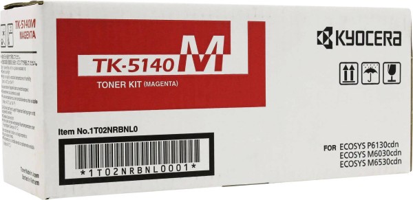 Картридж Kyocera TK-5140M (1T02NRBNL0) Magenta оригинальный для Kyocera Ecosys P6130cdn/ M6030cdn/ M6530cdn, пурпурный, 5000 страниц