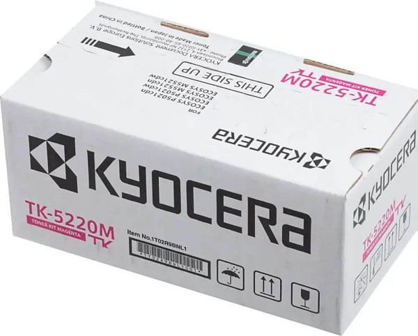 Картридж Kyocera TK-5220M (1T02R9BNL1) оригинальный для принтера  Kyocera EcoSys P5021cdn/ P5021cdw, M5521cdn/ M5521cdw, magenta, 1200 страниц