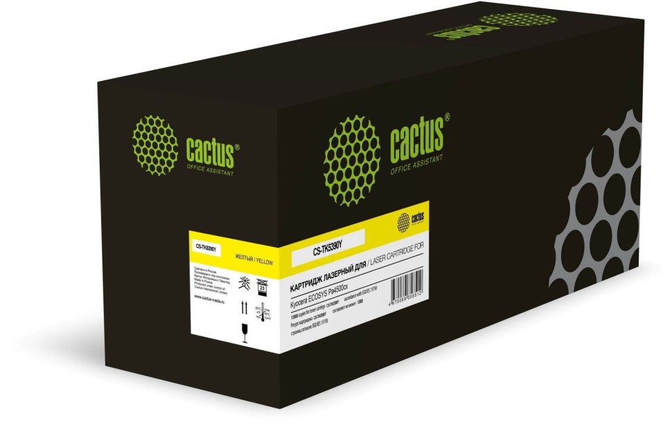 Картридж Cactus TK-5390Y (CS-TK5390Y) Yellow для Kyocera ECOSYS PA4500cx, жёлтый, 13000 стр.