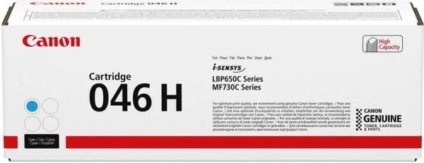Картридж Canon 046HC (1253C002) оригинальный для Canon i-SENSYS LBP653Cdw / LBP654Cx, cyan, 5000 страниц