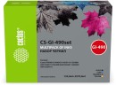 Набор чернил Cactus GI-490 (CS-GI-490SET) CMYK для Canon Pixma G1400/ G2400/ G3400/ G4400, голубой/ пурпурный/ жёлтый/ чёрный, 345мл