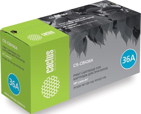 Cactus CB436A Картридж (CS-CB436AS) для принтеров HP LJ P1505/ M1120 mfp/ M1522 mfp 2 000 стр.