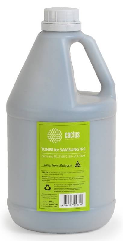 Тонер Cactus CS-TSG2-1000 черный флакон 1000гр. для принтера Samsung ML 2160/2165/SCX 3400