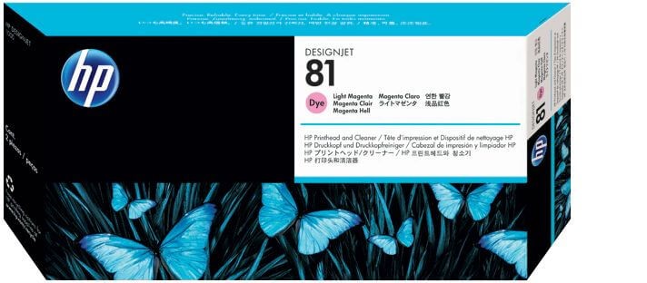 HP №81 (C4995A) UV Dye печатающая головка и очиститель Printhead/Cleaner оригинальный для HP Designjet 5000/ 5500, светло-пурпурный