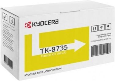 Картридж Kyocera TK-8735Y (1T02XNANL0) оригинальный для принтера Kyocera TASKalfa 7052ci/ 8052ci/ 7353ci/ 8353ci, yellow, 40000 страниц