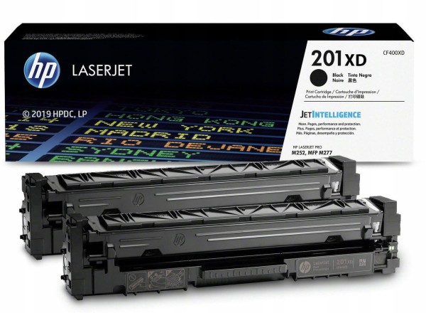 Картридж HP CF400XD (201X) Black оригинальный для HP Color LaserJet Pro M252/ M252dw/ M252n/ M274/ M274n/ M277/ M277dw/ M277n, чёрный, двойная упаковка, 2*2800 страниц
