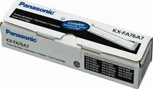 Картридж Panasonic KX-FA76A/ KX-FA76A7 оригинальный для Panasonic KX-FL501/ FL502/ FL503/ FL523, KX-FLM552/ FLM553, KX-FLB751/ FLB752/ FLB753, чёрный, 2000 стр.