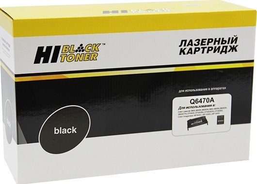 Картридж Hi-Black (HB-Q6470A) для HP CLJ 3600/ 3800/ CP3505 Универс., Bk, 6K