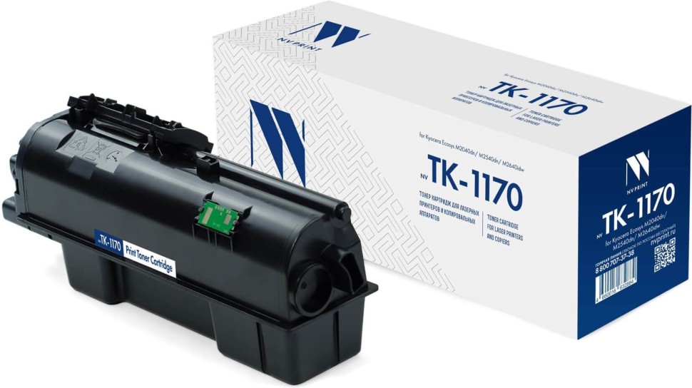 Картридж NV Print TK-1170 (NV-TK1170) (с чипом) для Kyocera ECOSYS M2040/ M2540/ M2640, чёрный, 7200 стр.